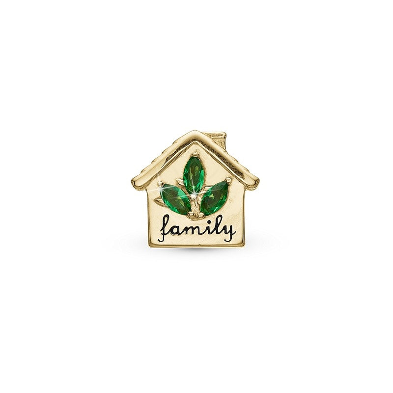 My Home charm i 18 karat forgyldt sølv med emalje fra Christina Jewelry & Watches